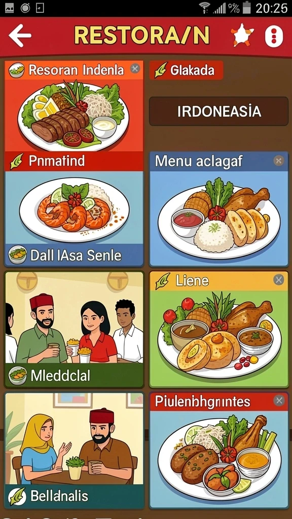 Beragam pilihan permainan menarik dalam aplikasi Panduan Instalasi Aplikasi indaaa di Android.